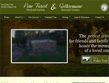 Tablet Screenshot of pineforestmemorial.com